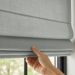 Custom Semi-Blackout Textured Roman Blinds