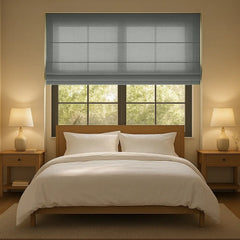 Custom Semi-Light Filtering Roman Curtains