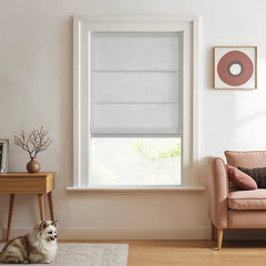 DRAPERYUSA-Custom Semi-Blackout Linen Roman Shades
