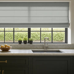 Custom Semi-Blackout Textured Roman Blinds