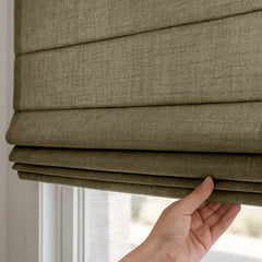 Custom Semi-Blackout Cordless Roman Blinds
