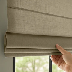 Custom Semi-Light Filtering Roman Curtains