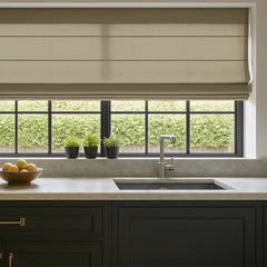 Custom Semi-Blackout Textured Roman Blinds