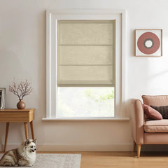 DRAPERYUSA-Custom Semi-Blackout Linen Roman Shades