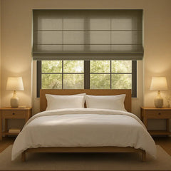 Custom Semi-Light Filtering Roman Curtains