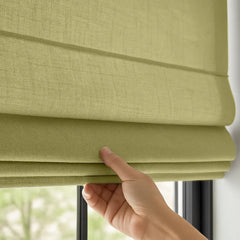 Custom Semi-Blackout Textured Roman Blinds