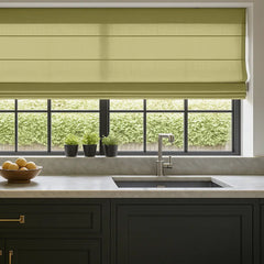 Custom Semi-Blackout Textured Roman Blinds