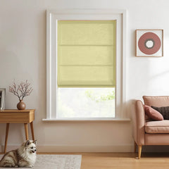 DRAPERYUSA-Custom Semi-Blackout Linen Roman Shades