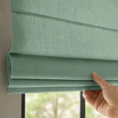 Custom Semi-Light Filtering Roman Curtains