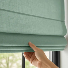 Custom Semi-Blackout Textured Roman Blinds