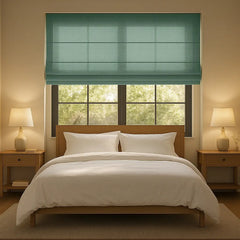 Custom Semi-Light Filtering Roman Curtains