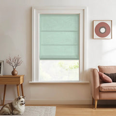 DRAPERYUSA-Custom Semi-Blackout Linen Roman Shades