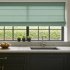 Custom Semi-Blackout Textured Roman Blinds