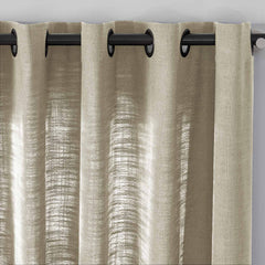 Custom Linen-Blend Blackout Grommet Curtains | 25 Colors & Thermal Lining