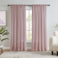 Custom Velvety Semi Sheer Curtains