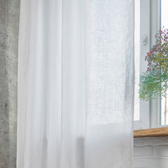 Custom Semi Sheer Linen Curtain Panel for Bedroom