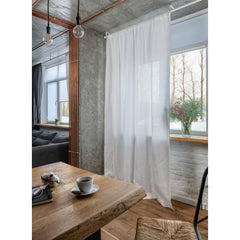 Custom Semi Sheer Linen Curtain Panel for Bedroom