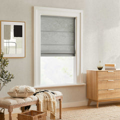 Custom Cordless Linen Roman Shades