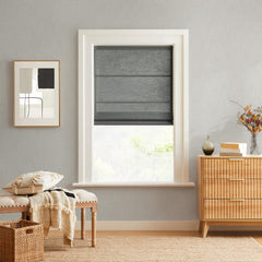 Custom Cordless Linen Roman Shades