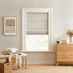 Custom Cordless Linen Roman Shades