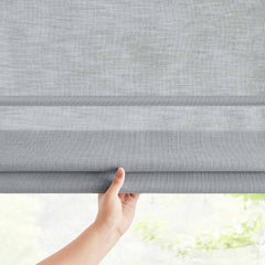 Custom Cordless Linen Roman Shades