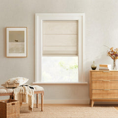 Custom Cordless Linen Roman Shades