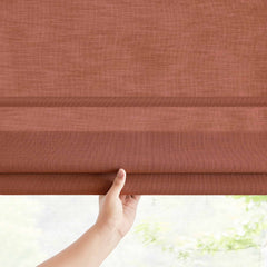 Custom Cordless Linen Roman Shades