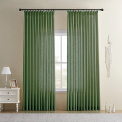 DRAPERYUSA Custom Linen-Blend Curtains – Elegant Luxurious Drapes Tailored for Every Room
