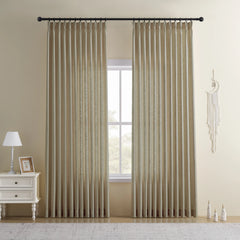 DRAPERYUSA Custom Linen-Blend Curtains – Elegant Luxurious Drapes Tailored for Every Room