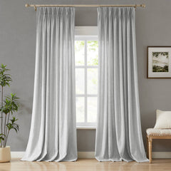 Custom Heavy 100% Blackout Linen Curtains