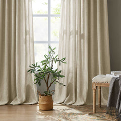 Custom Heavy 100% Blackout Linen Curtains