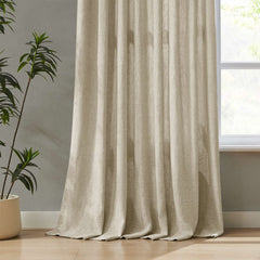 Custom Heavy 100% Blackout Linen Curtains