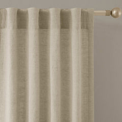 Custom Heavy 100% Blackout Linen Curtains