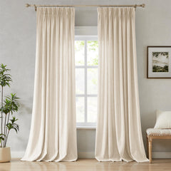 Custom Heavy 100% Blackout Linen Curtains
