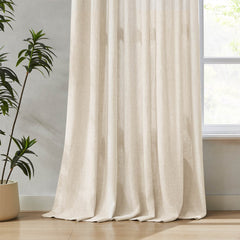 Custom Heavy 100% Blackout Linen Curtains