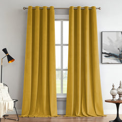 Custom Soft Blackout Velvet Curtains | Luxury Light-Filtering Bedroom Drapes