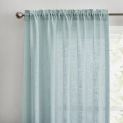 Custom Flora Linen Semi Sheer Curtains