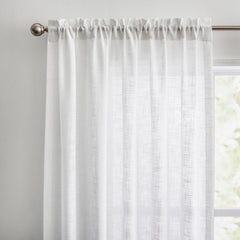 Custom Flora Linen Semi Sheer Curtains
