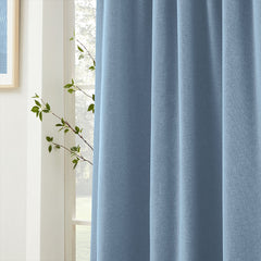 Linen Look 100% Blackout Curtains