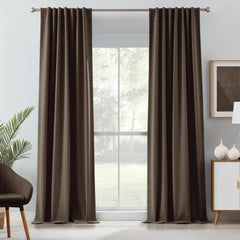Linen Look 100% Blackout Curtains