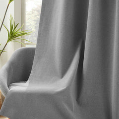 Linen Look 100% Blackout Curtains