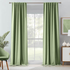 Linen Look 100% Blackout Curtains