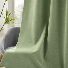 Linen Look 100% Blackout Curtains