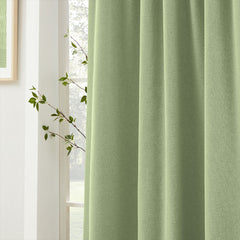 Linen Look 100% Blackout Curtains
