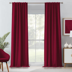 Linen Look 100% Blackout Curtains