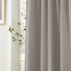 Linen Look 100% Blackout Curtains