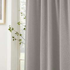 Linen Look 100% Blackout Curtains