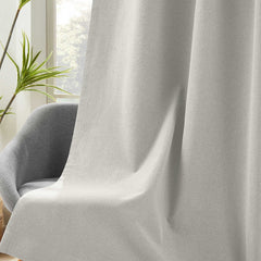 Linen Look 100% Blackout Curtains