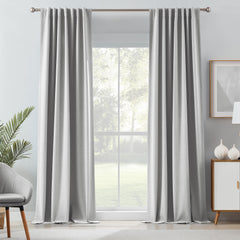 Linen Look 100% Blackout Curtains