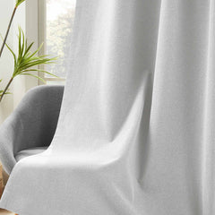 Linen Look 100% Blackout Curtains
